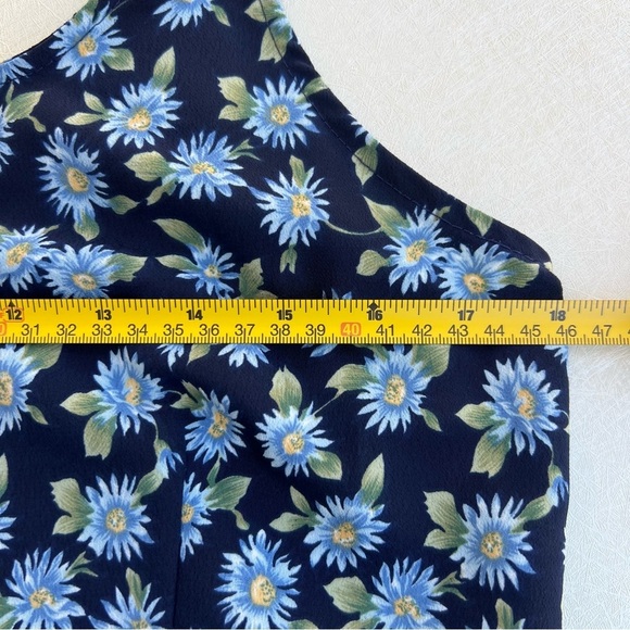 Vintage Nomad Navy Floral Dress Women Size Medium - Picture 6 of 7